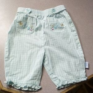 First Moments boy girl toddler checkered shorts 6/9